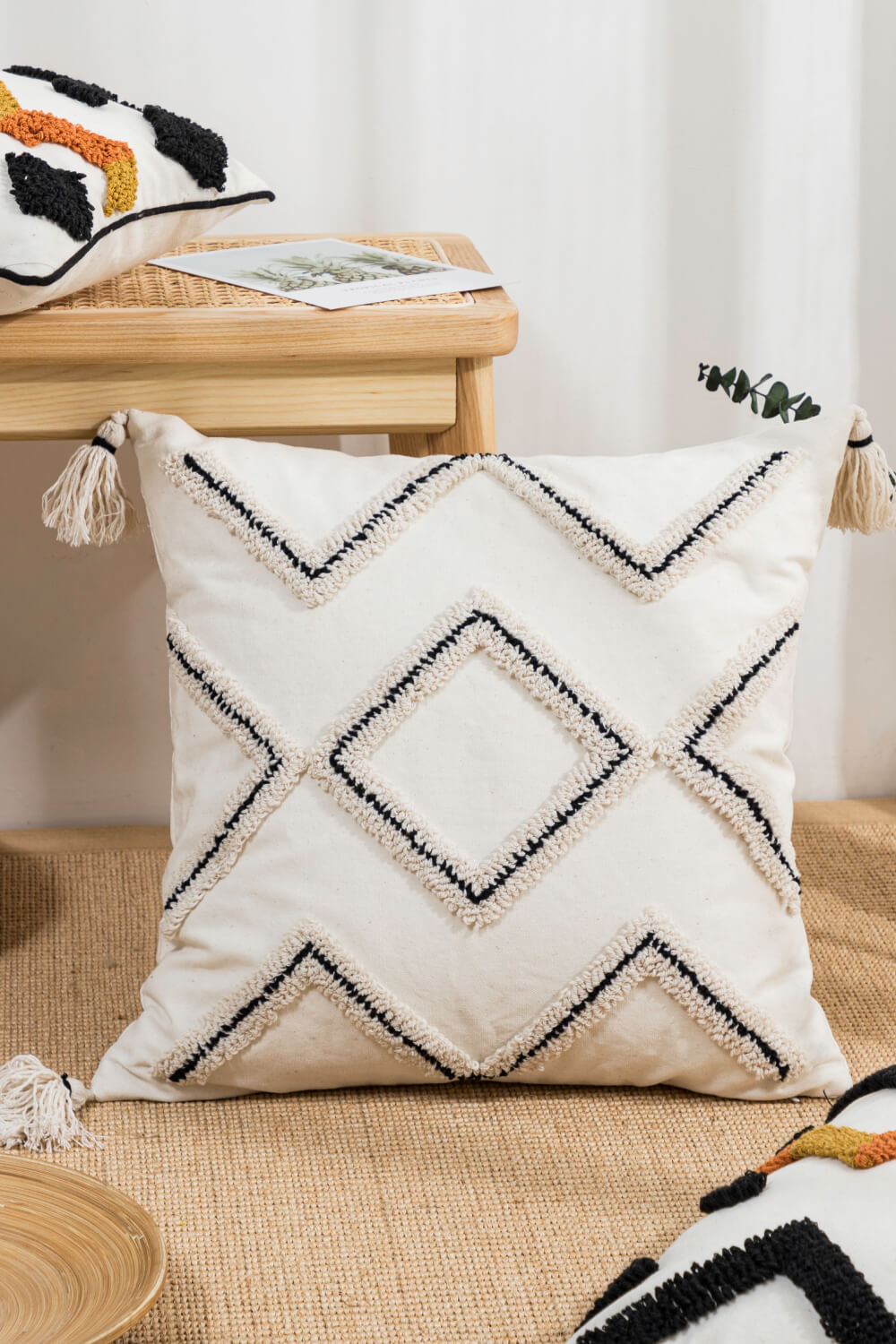 Geometric Embroidered Decorative Throw Pillow Case - AllIn Computer