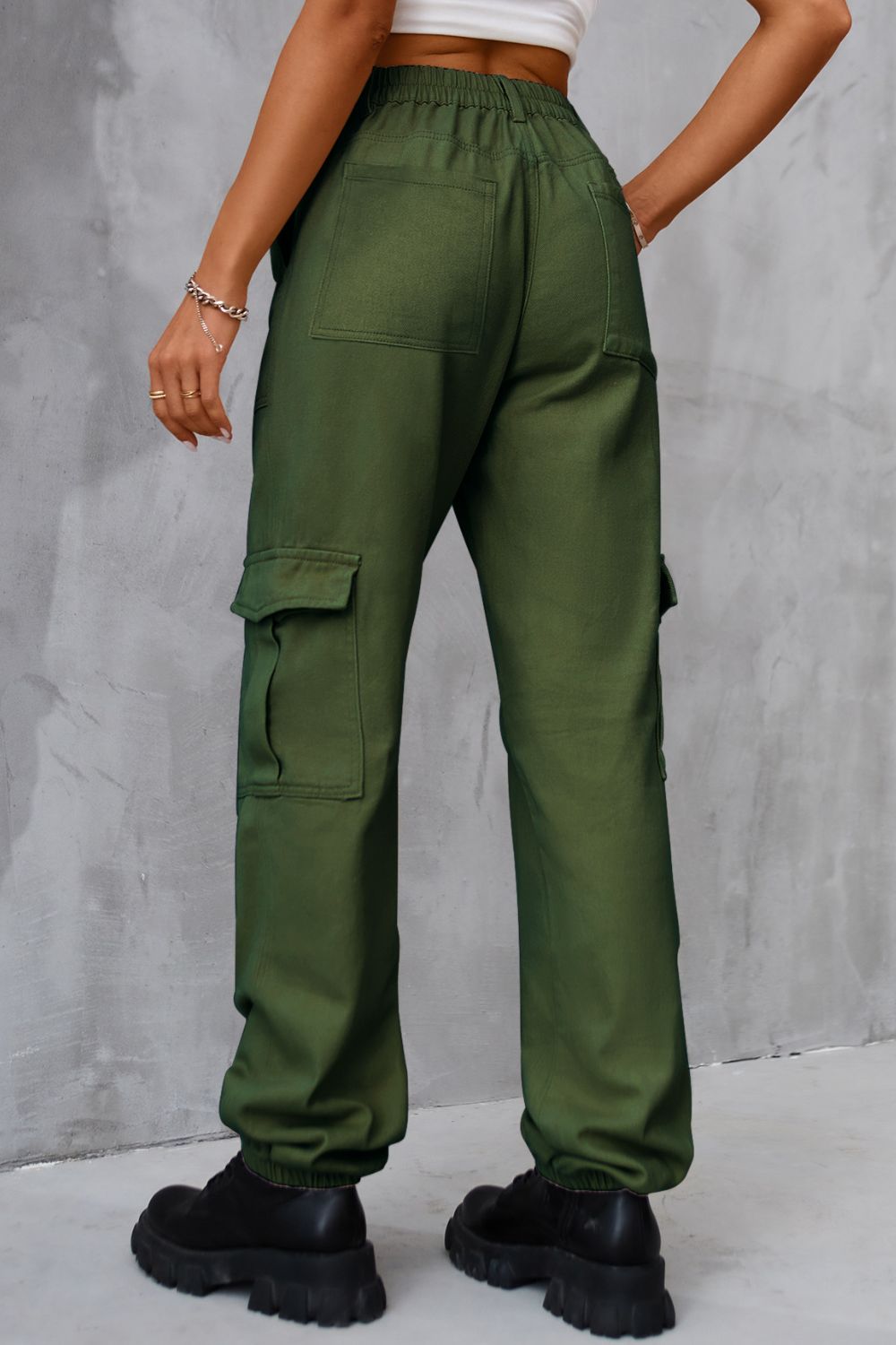 Buttoned High Waist Jeans with Pockets - AllIn Computer