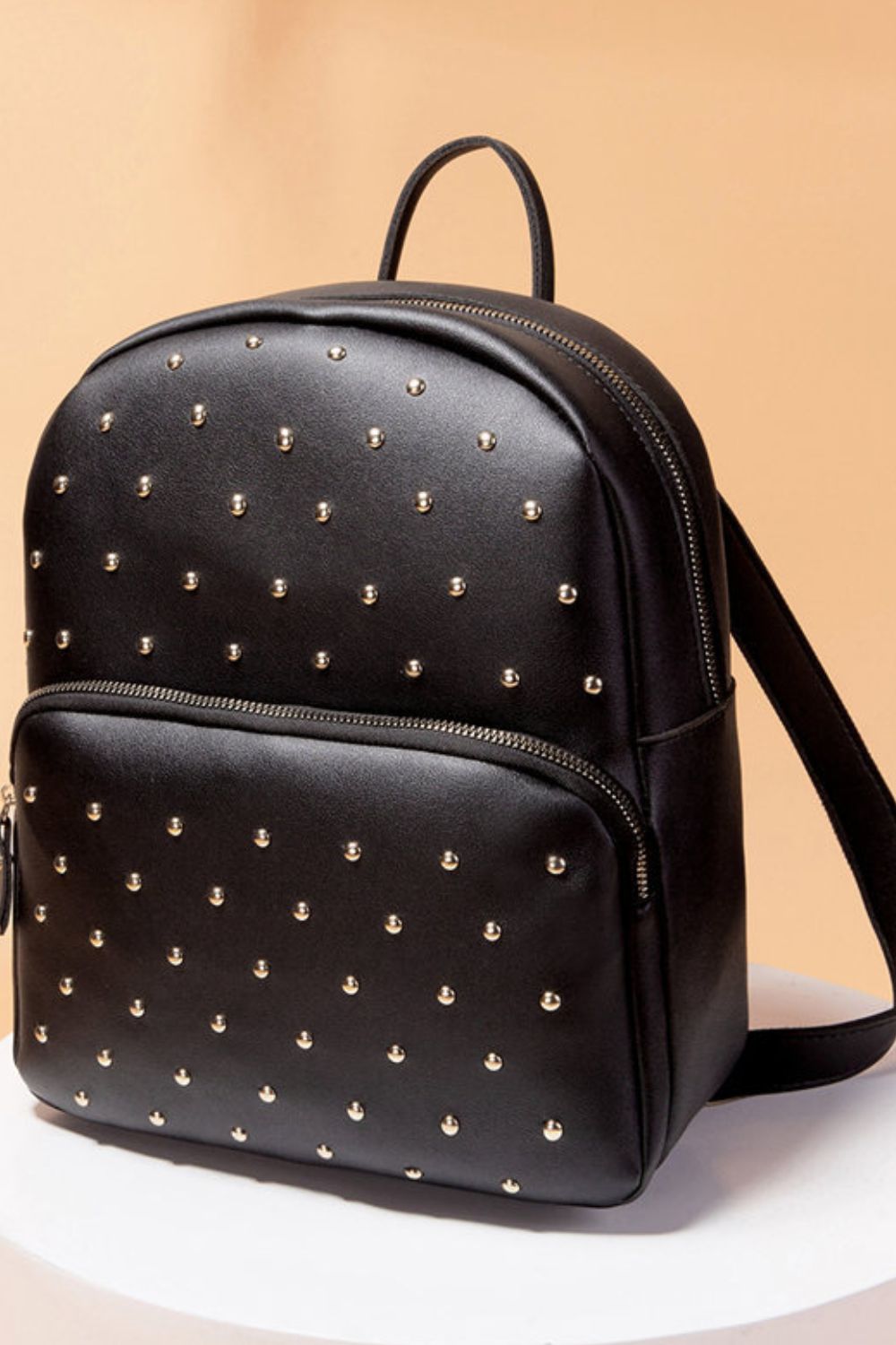 Studded PU Leather Backpack - AllIn Computer