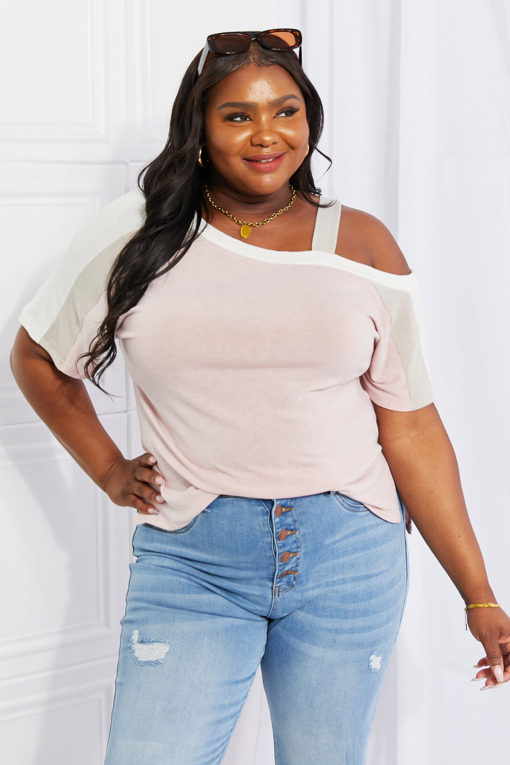 Andree by Unit Full Size Something Simple Cold Shoulder Tee - AllIn Computer