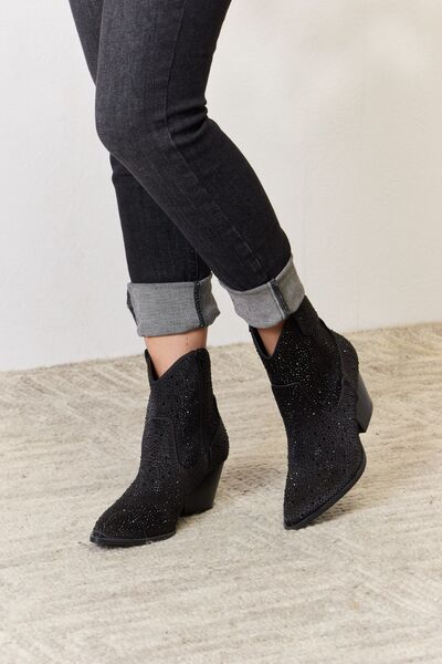 East Lion Corp Rhinestone Ankle Cowboy Boots - AllIn Computer