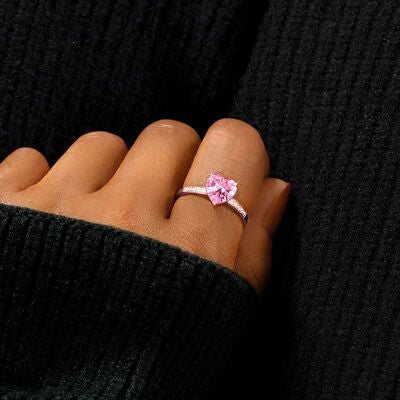 Heart Zircon 925 Sterling Silver Ring - AllIn Computer