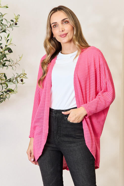 Heimish Full Size Open Front Long Sleeve Cardigan - AllIn Computer