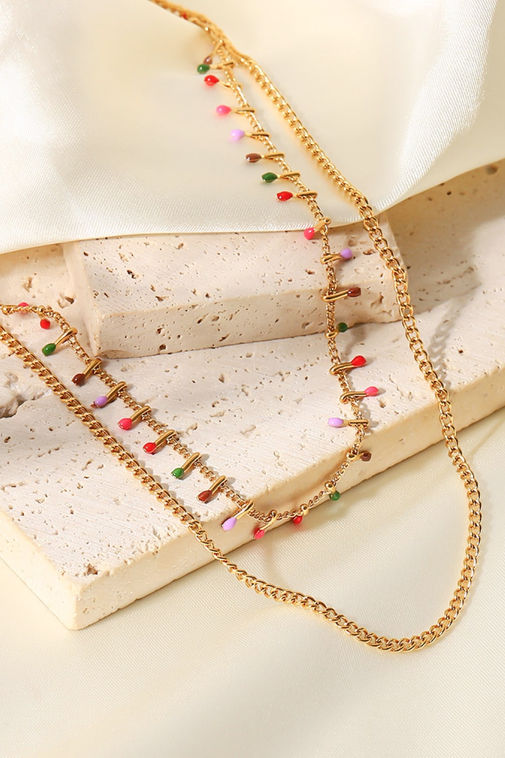 18K Gold-Plated Double-Layered Stainless Steel Necklace - AllIn Computer