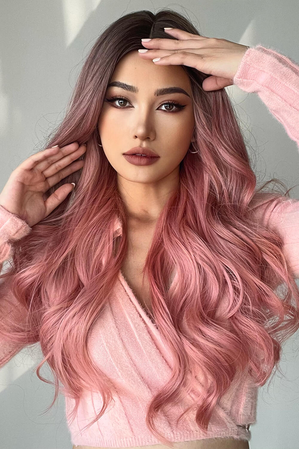 Fashion Wave Synthetic Long Wigs in Pink 26'' - AllIn Computer