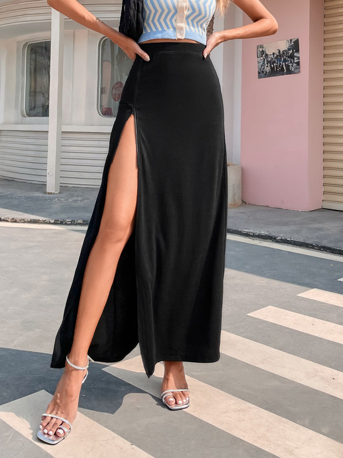 Slit Maxi Skirt - AllIn Computer