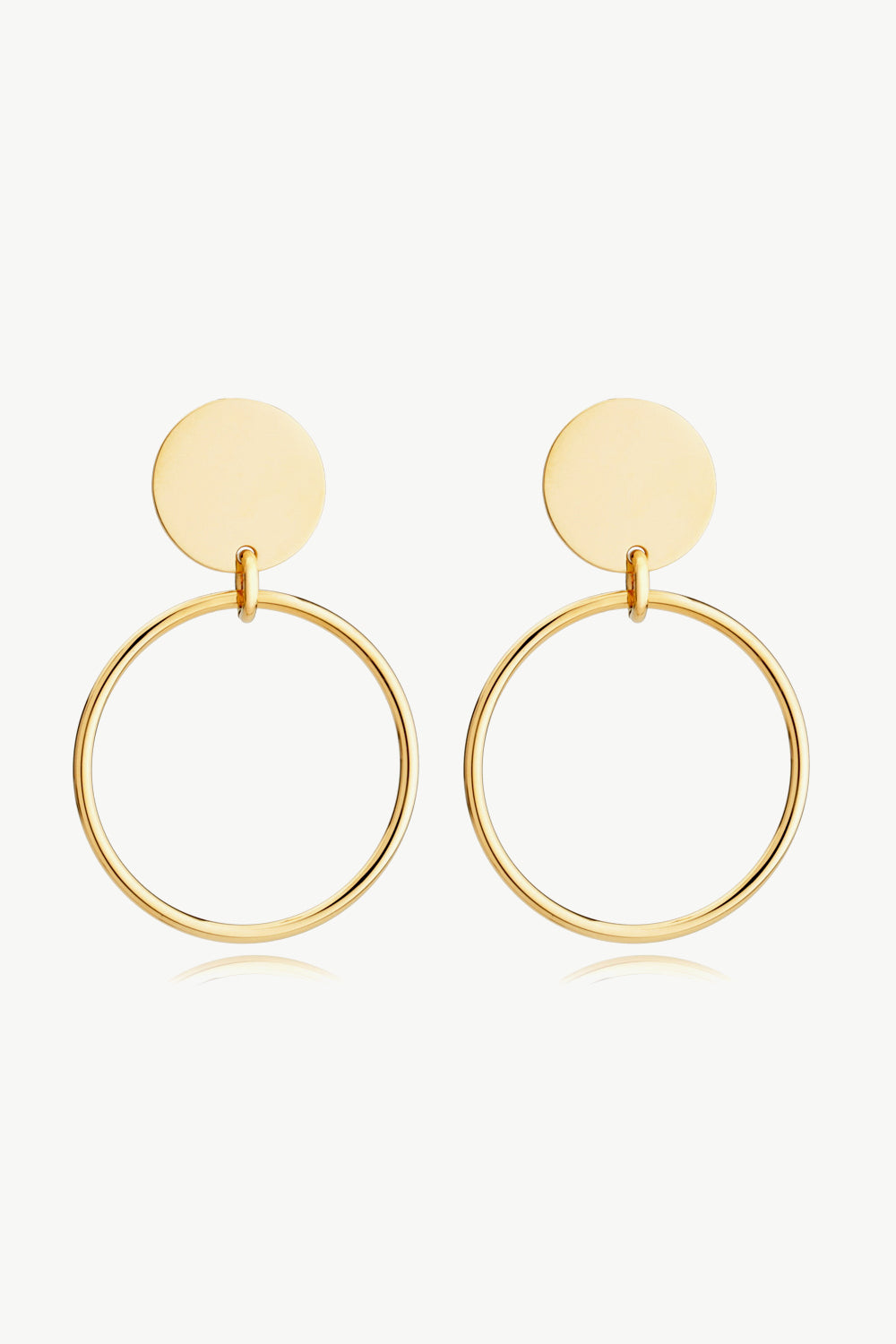 Gold-Plated Stainless Steel Drop Earrings - AllIn Computer