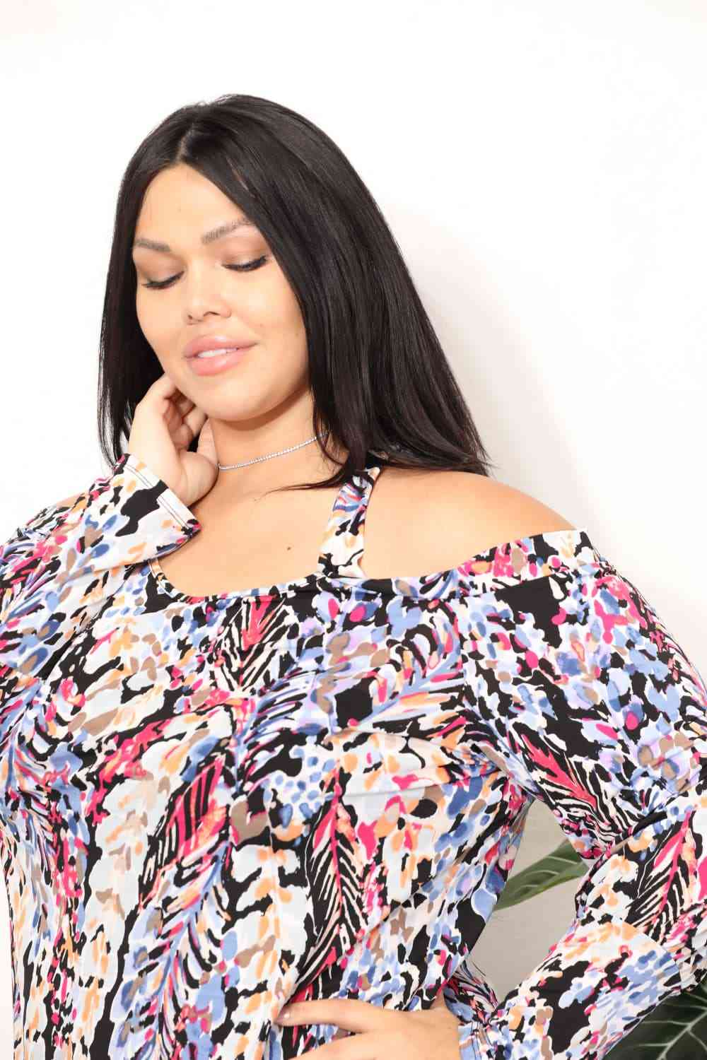 Sew In Love  Full Size High Neck Off Shoulder Criss Cross Top - AllIn Computer