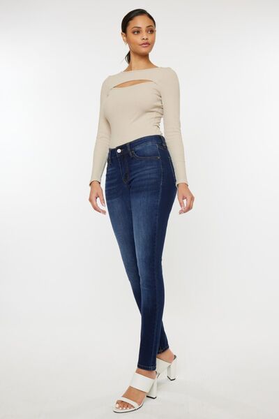 Kancan Mid Rise Gradient Skinny Jeans - AllIn Computer