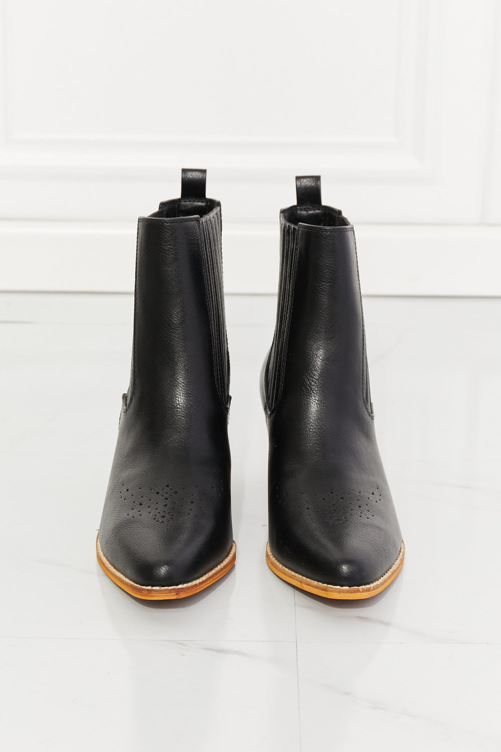 MMShoes Love the Journey Stacked Heel Chelsea Boots in Black - AllIn Computer