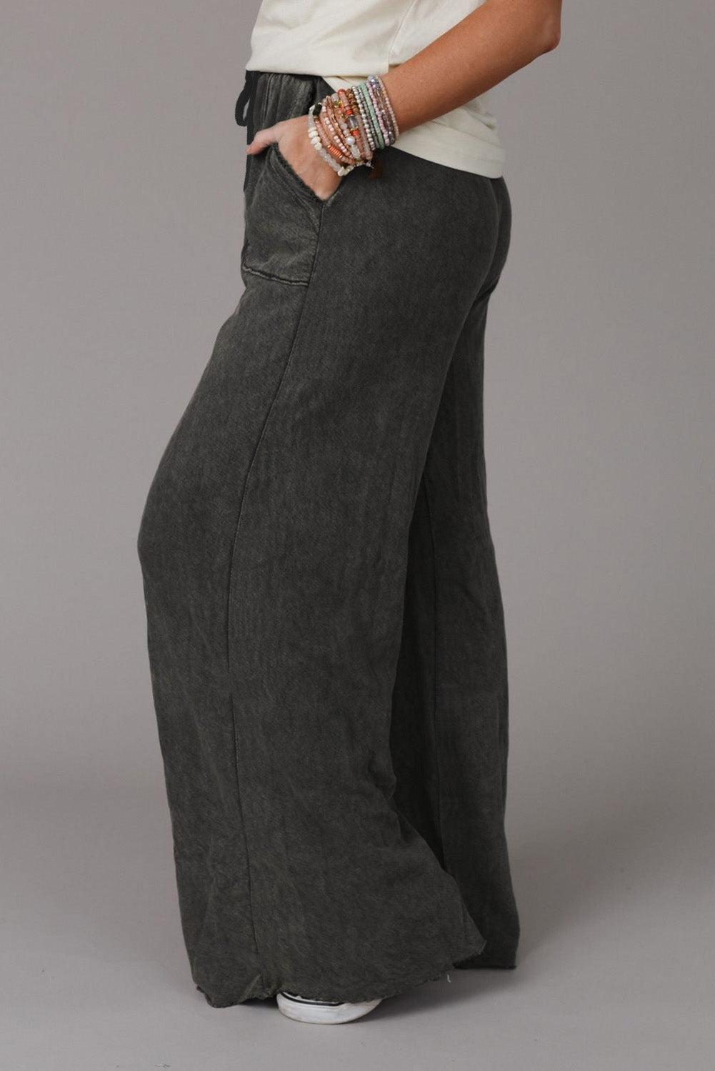 Wide Leg Pocketed Pants - AllIn Computer