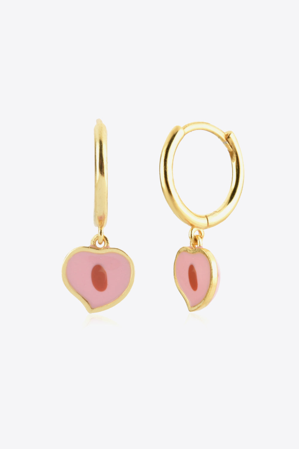 925 Sterling Silver Heart Drop Huggie Earrings - AllIn Computer