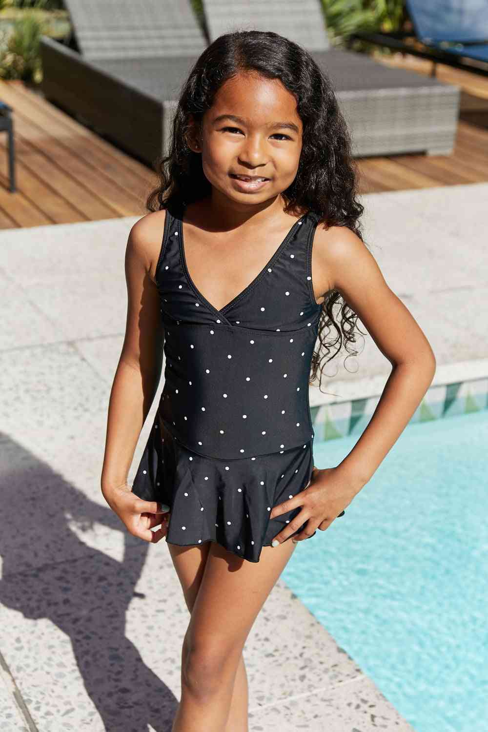 Marina West Swim Clear Waters Swim Dress in Black/White Dot - AllIn Computer