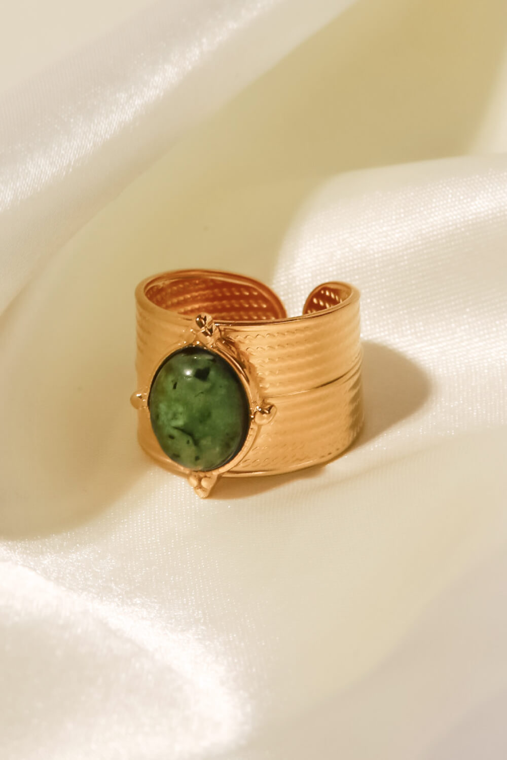 18K Gold-Plated Wide Open Ring - AllIn Computer