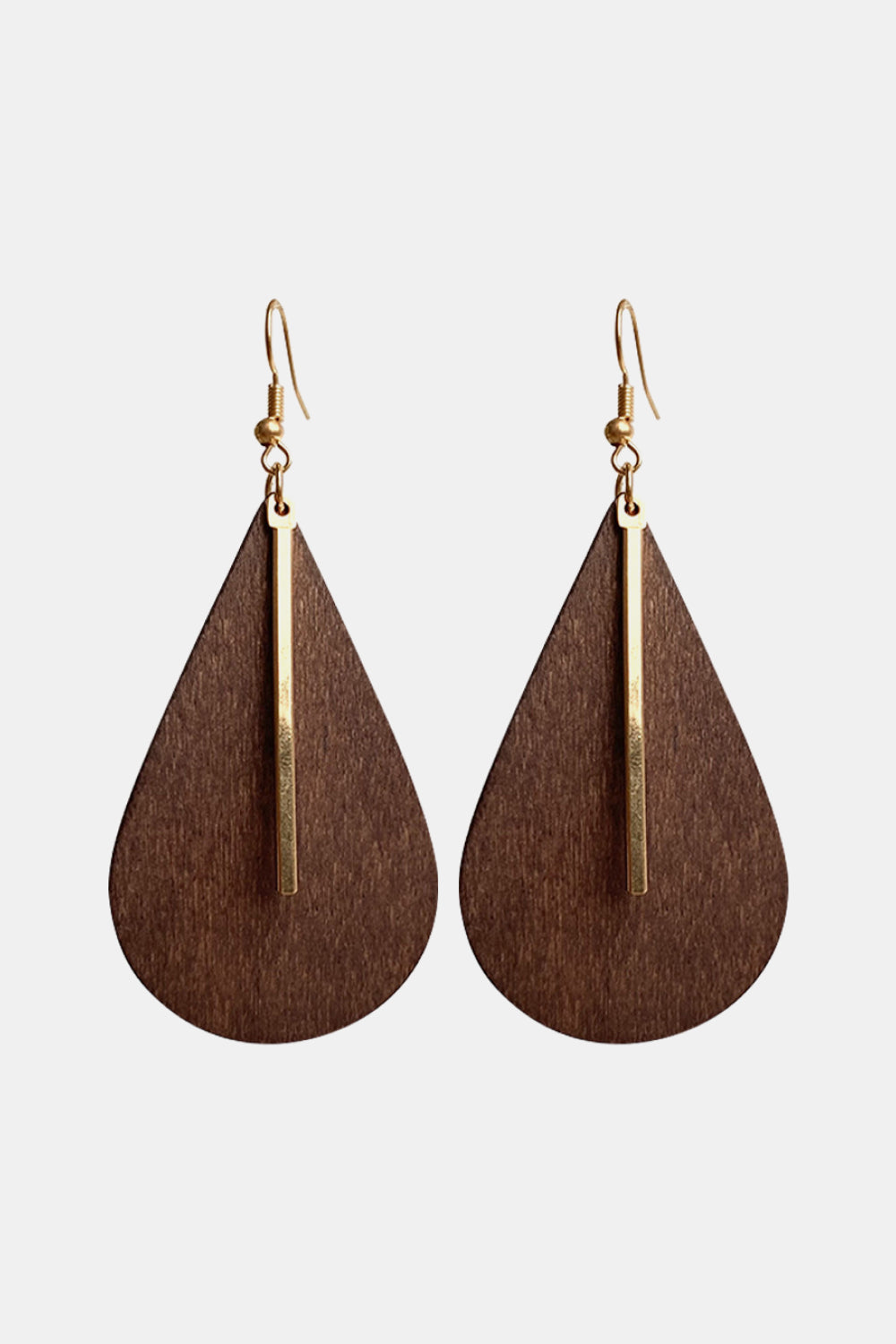 Geometrical Shape Wooden Dangle Earrings - AllIn Computer
