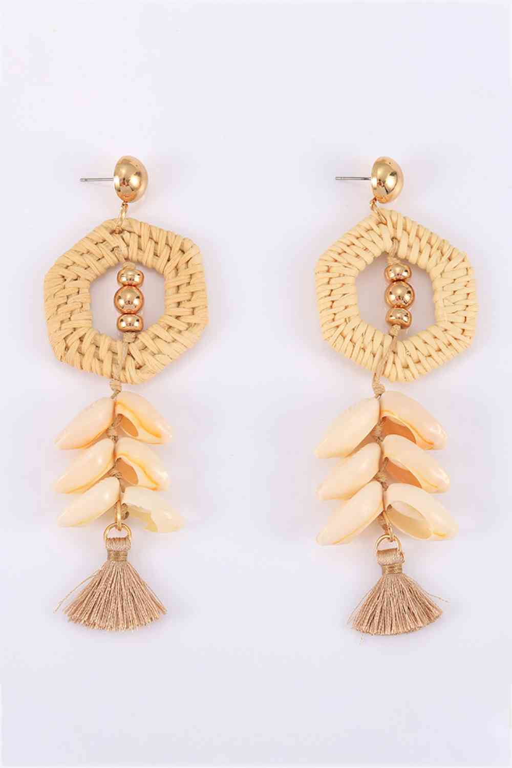 Tassel Shell Copper Earrings - AllIn Computer