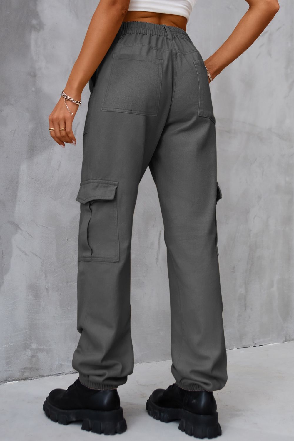 Buttoned High Waist Jeans with Pockets - AllIn Computer