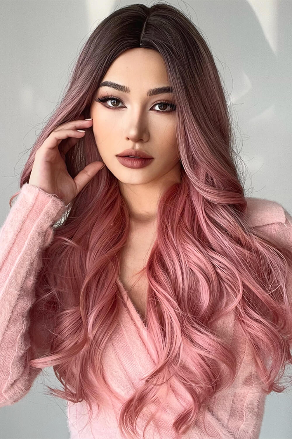Fashion Wave Synthetic Long Wigs in Pink 26'' - AllIn Computer