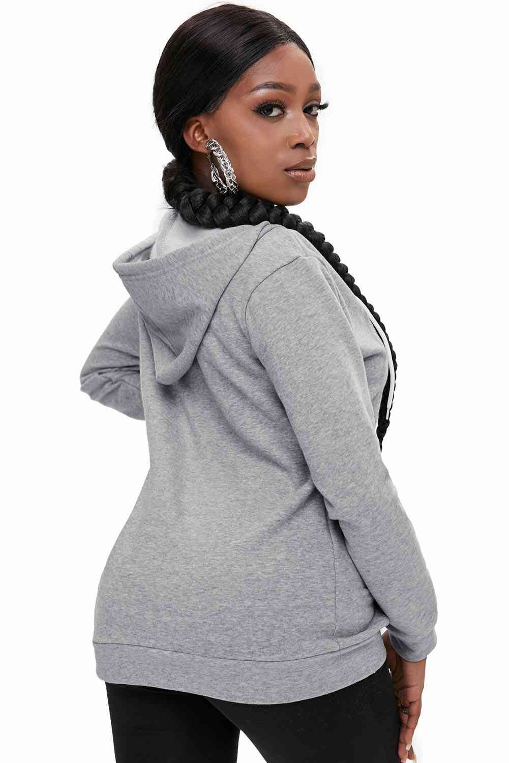 Half-Zip Drawstring Hoodie with Pockets | CLOTHING,SHOES & ACCESSORIES | hoodies, pocketed hoodies, Ship From Overseas, SYNZ | Trendsi