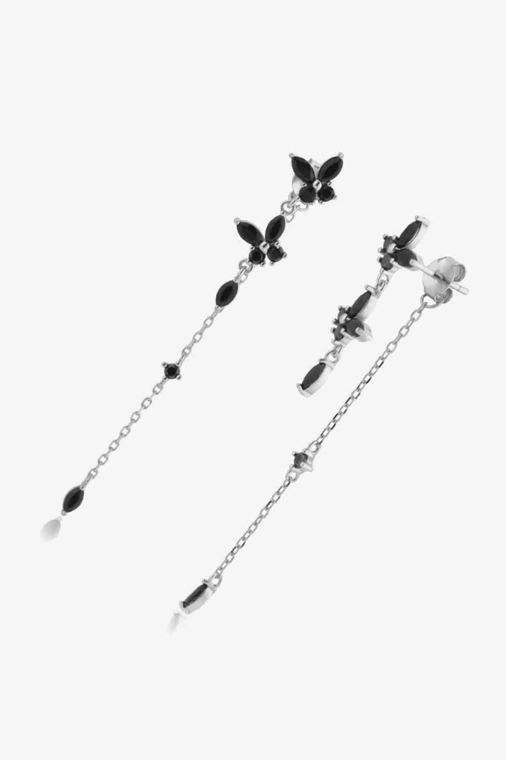 Inlaid Zircon 925 Sterling Silver Earrings - AllIn Computer
