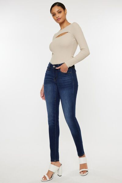 Kancan Mid Rise Gradient Skinny Jeans - AllIn Computer