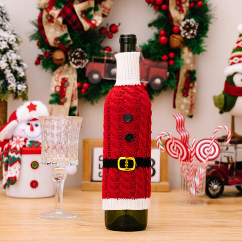 2-Piece Cable-Knit Wine Bottle Covers - AllIn Computer