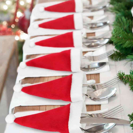 20-Piece Christmas Hat Cutlery Holders - AllIn Computer