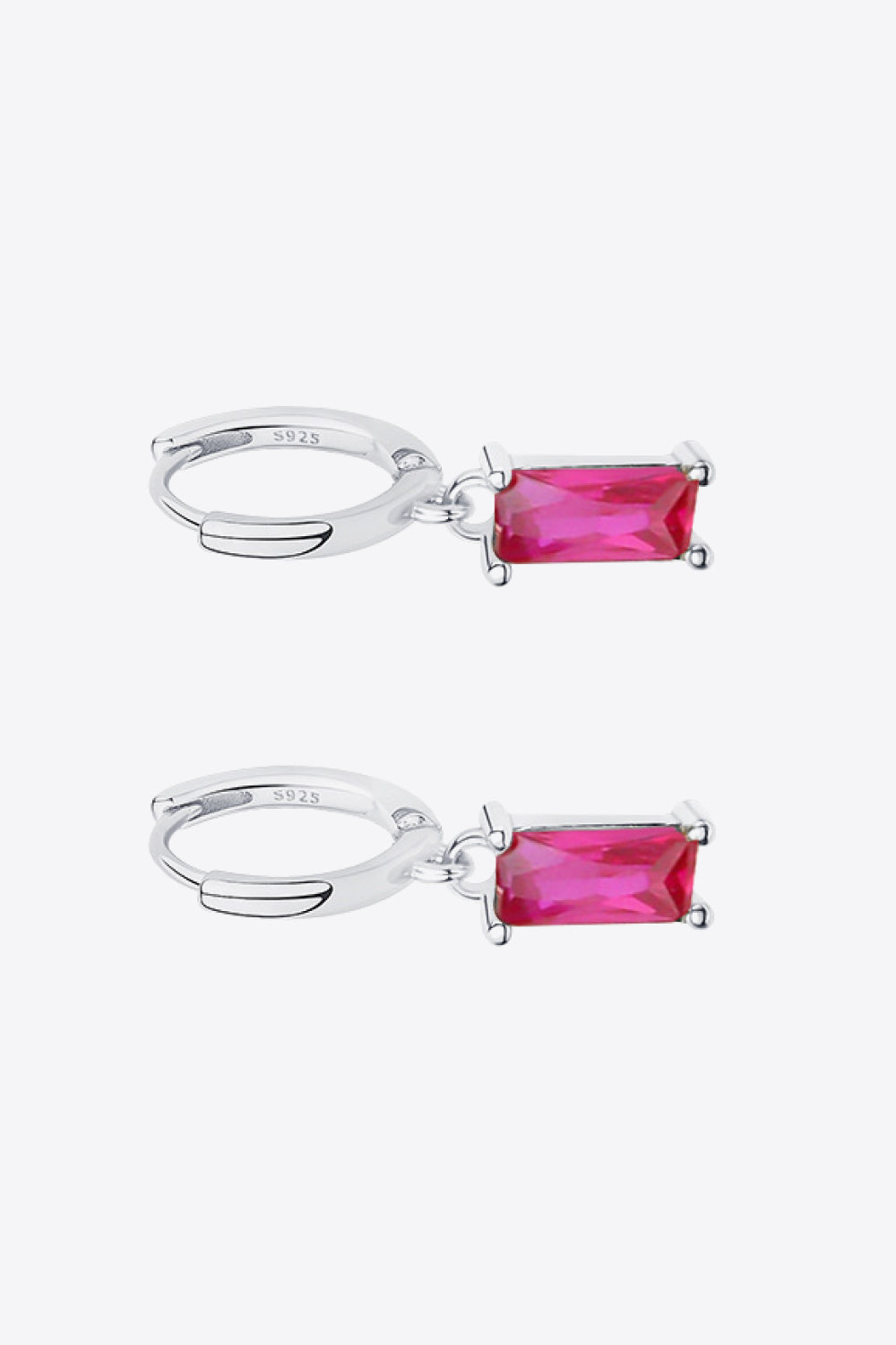 Retro 925 Sterling Silver Cubic Zirconia Drop Earrings - AllIn Computer
