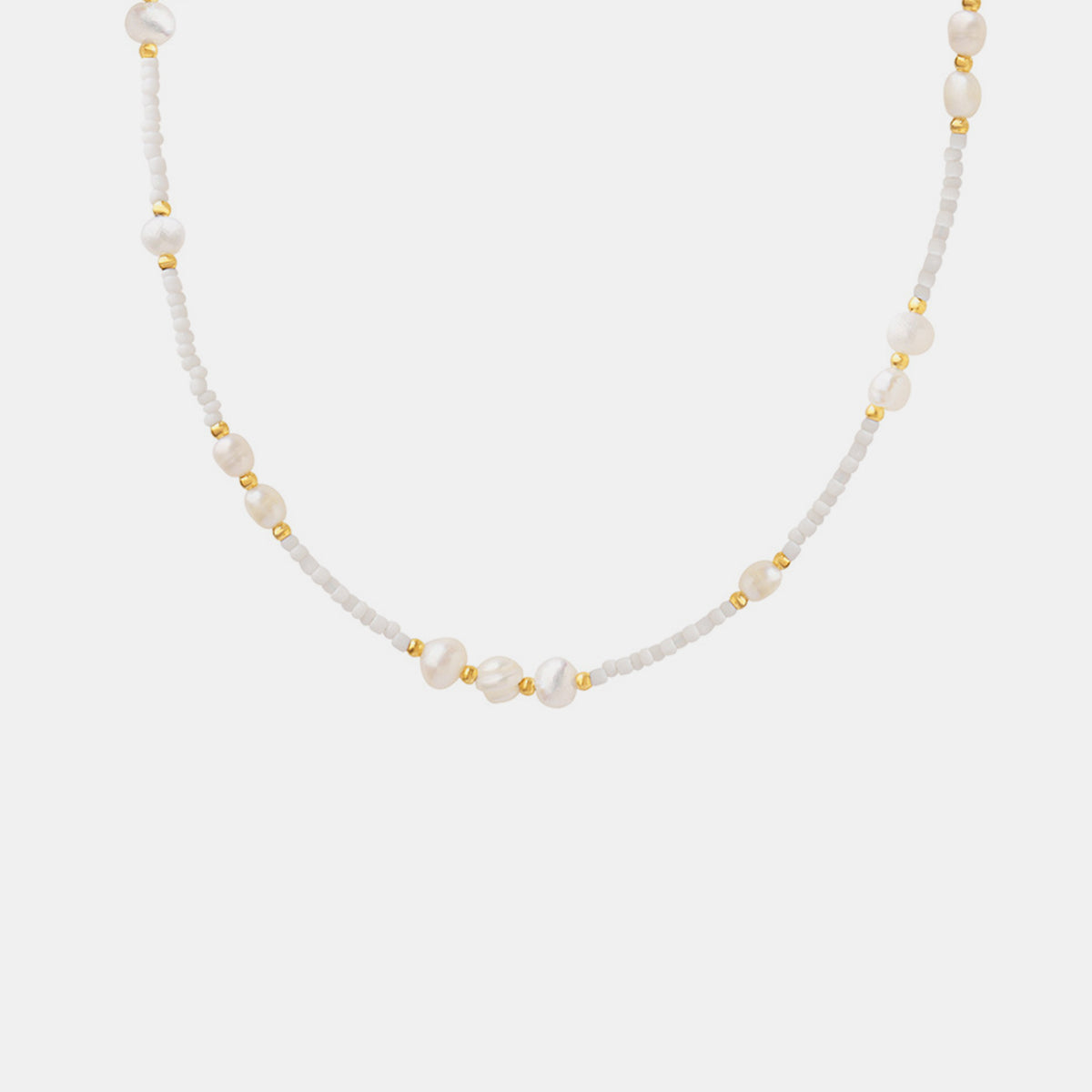Titanium Steel Glass Bead Pearl Necklace - AllIn Computer