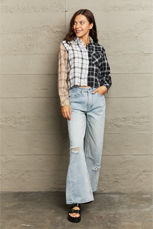 Plaid Long Sleeve Shirt - AllIn Computer