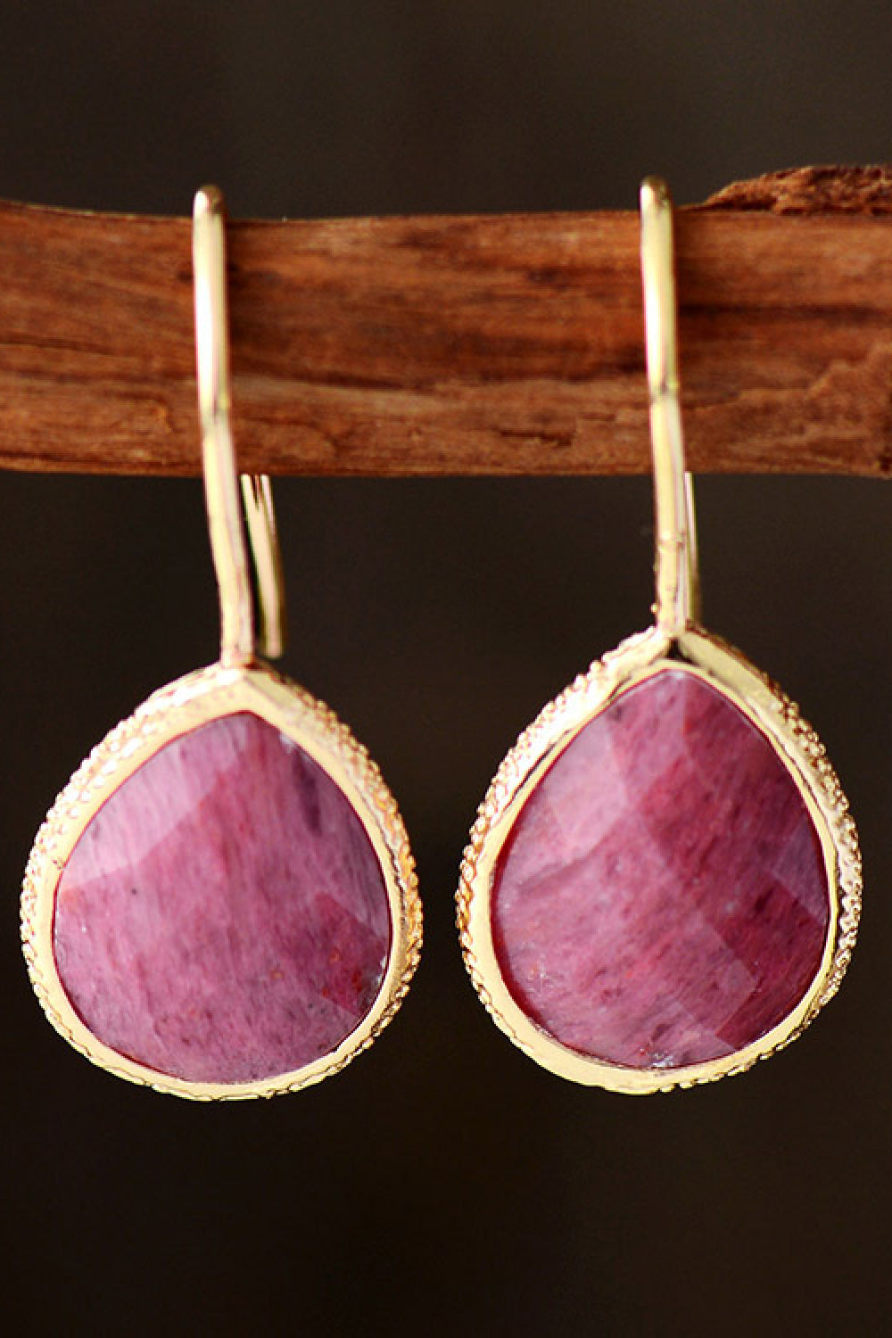 Handmade Natural Stone Teardrop Earrings - AllIn Computer