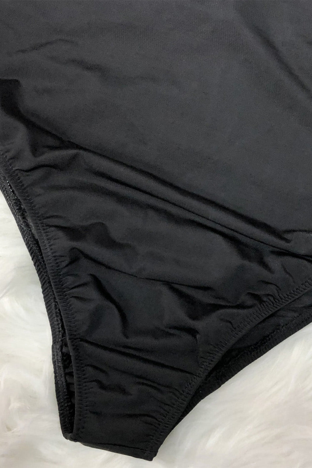 Mock Neck Long Sleeve One-Piece Swimwear - AllIn Computer