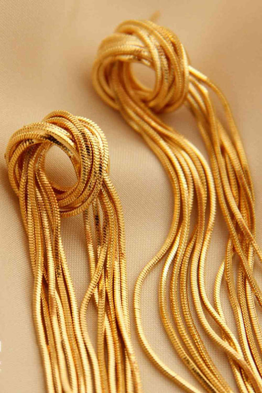 18K Gold Plated Fringe Earrings - AllIn Computer