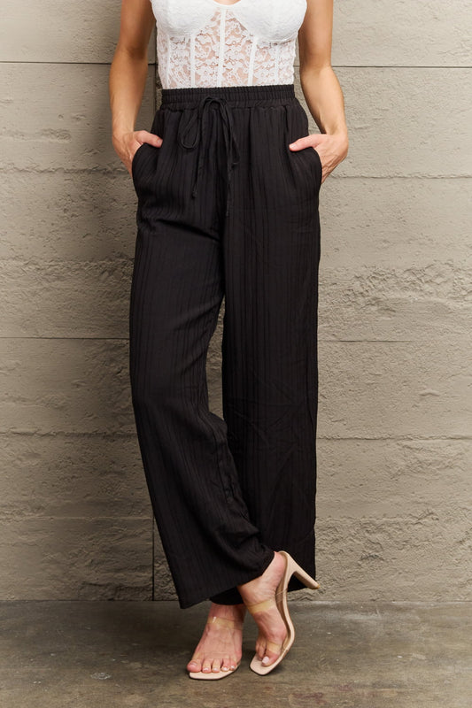 Tie Waist Long Pants - AllIn Computer