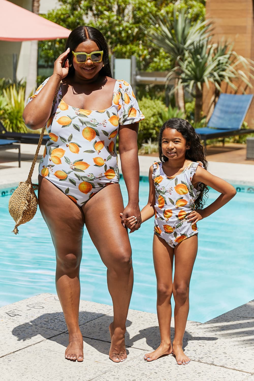 Marina West Swim Salty Air Puff Sleeve One-Piece in Citrus Orange - AllIn Computer