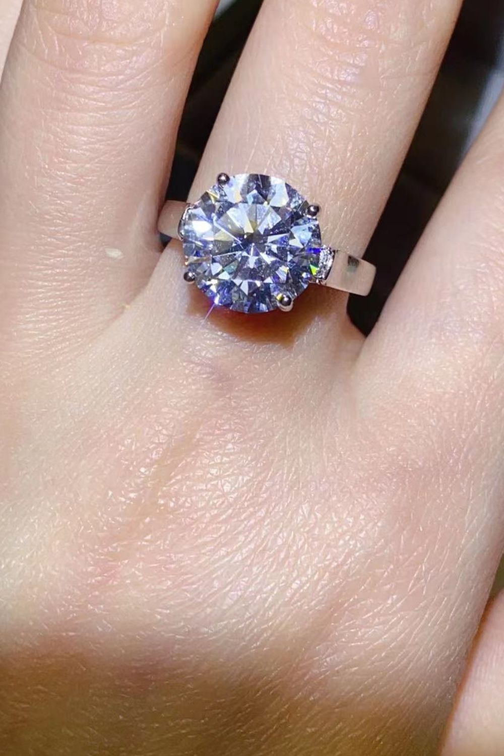 5 Carat Moissanite Platinum-Plated Ring - AllIn Computer