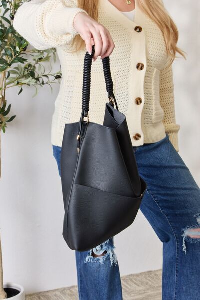 SHOMICO Vegan Leather Handbag with Pouch - AllIn Computer