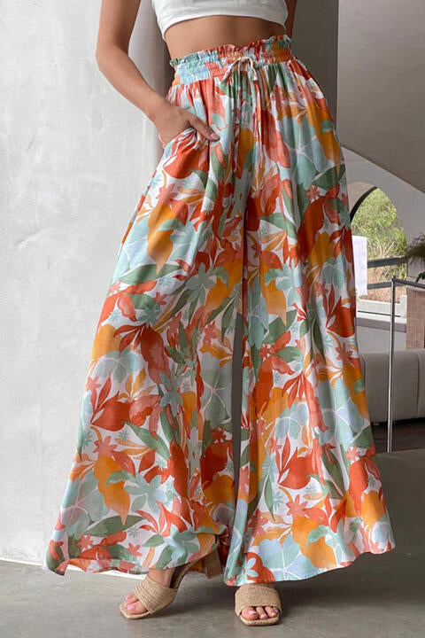 Tied Wide Leg Pants - AllIn Computer