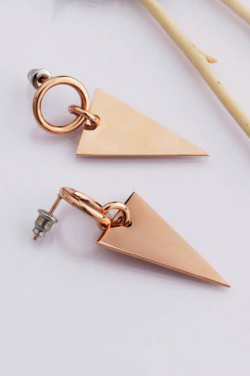 Stainless Steel Triangle Dangle Earrings - AllIn Computer