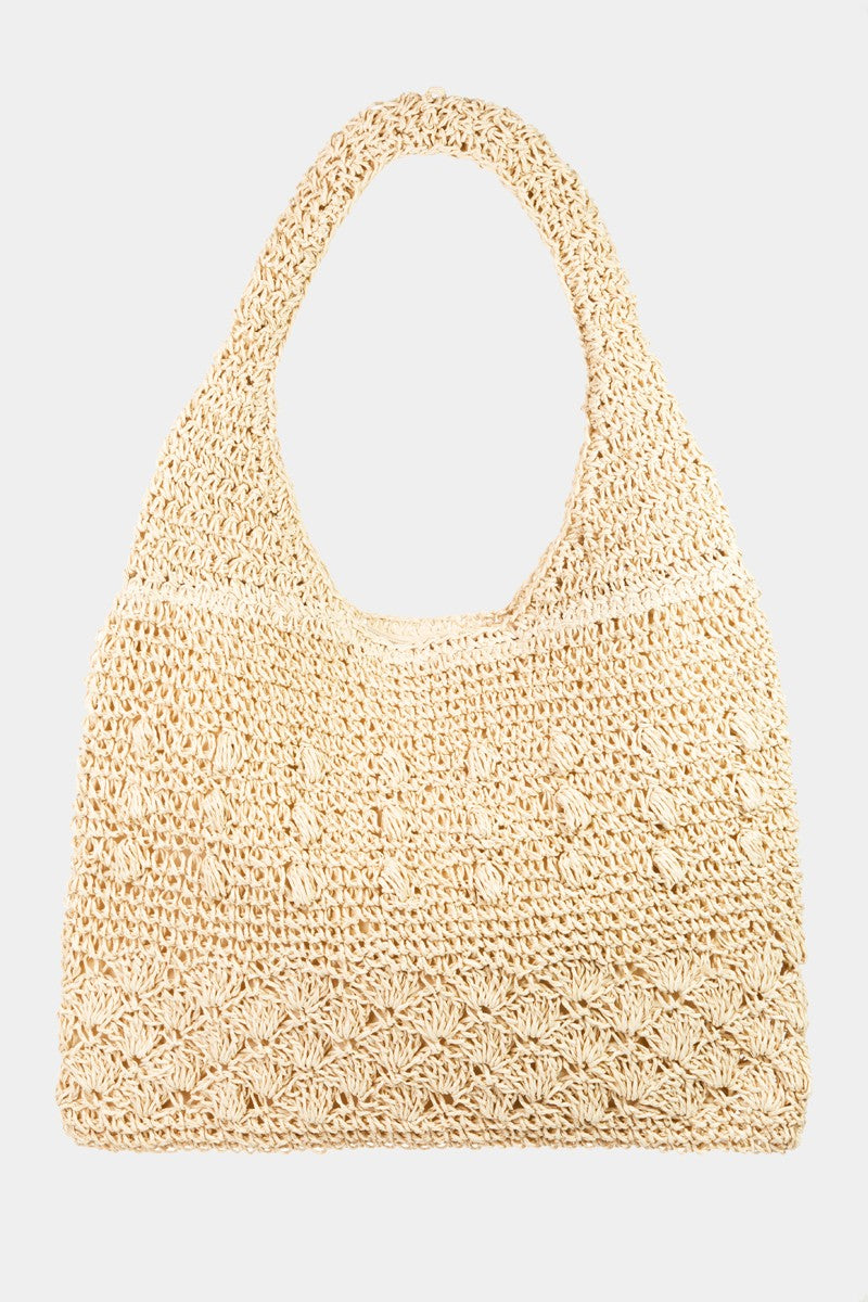 Fame Straw Braided Tote Bag - AllIn Computer