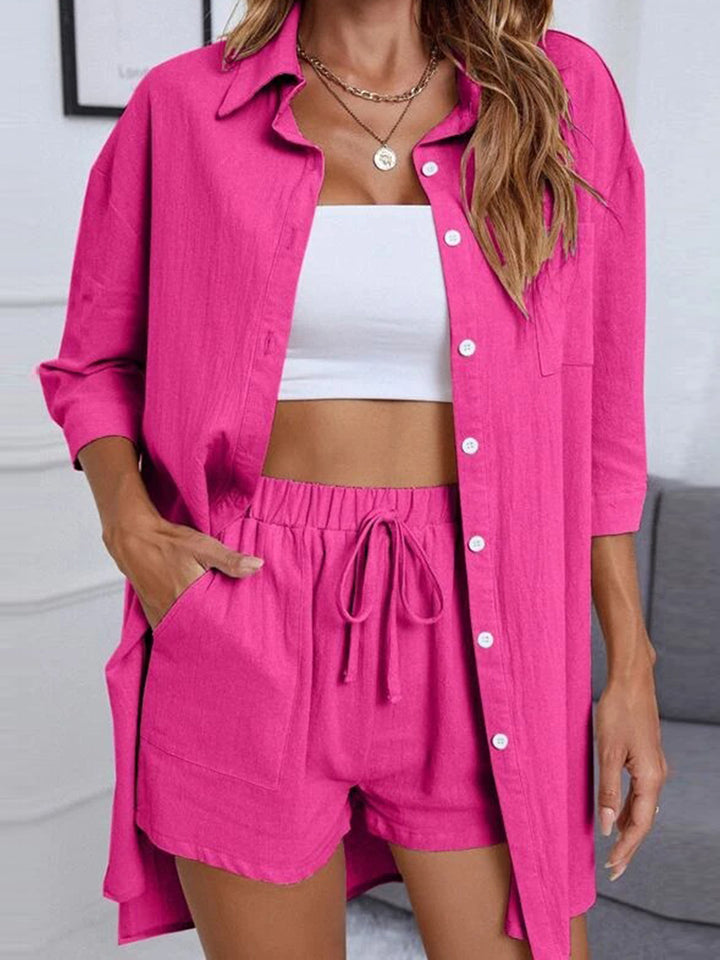 Longline Shirt and Shorts Set - AllIn Computer