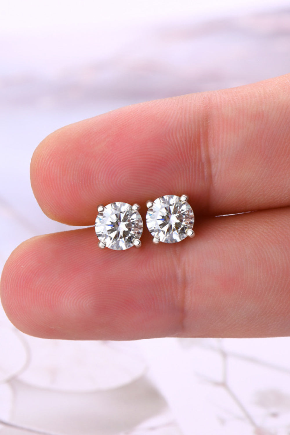 2 Carat Moissanite 925 Sterling Silver Stud Earrings - AllIn Computer
