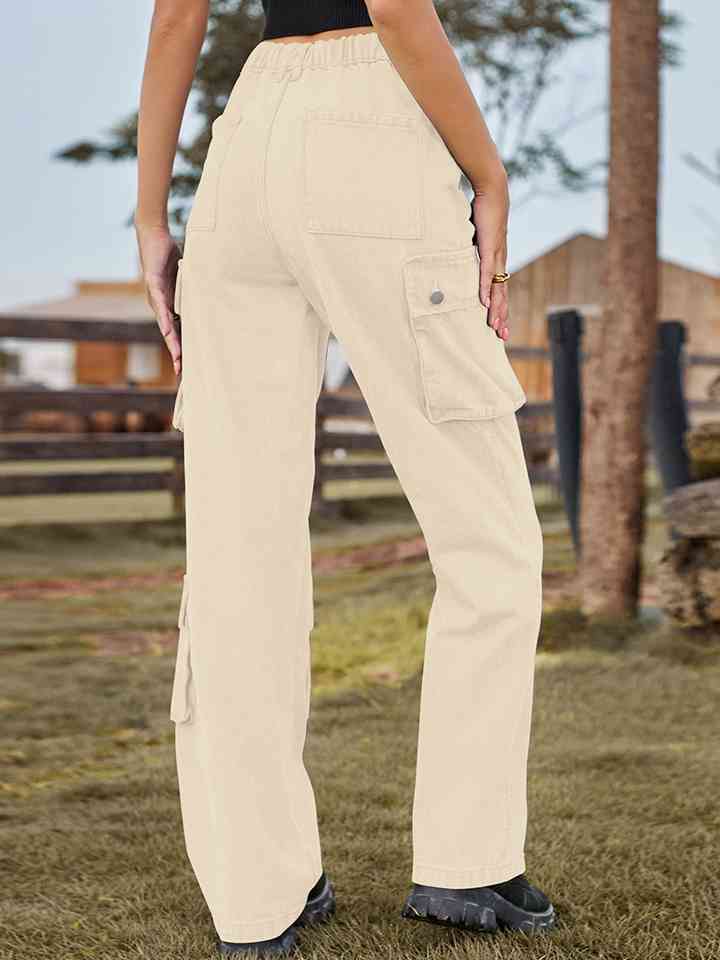 Straight Leg Cargo Jeans - AllIn Computer