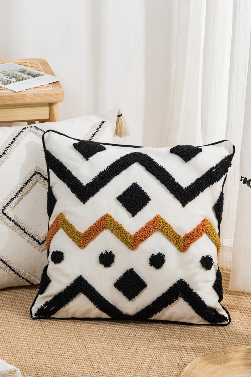 Geometric Embroidered Decorative Throw Pillow Case - AllIn Computer