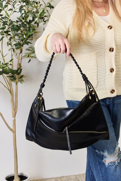 SHOMICO Zipper Detail Shoulder Bag with Pouch - AllIn Computer