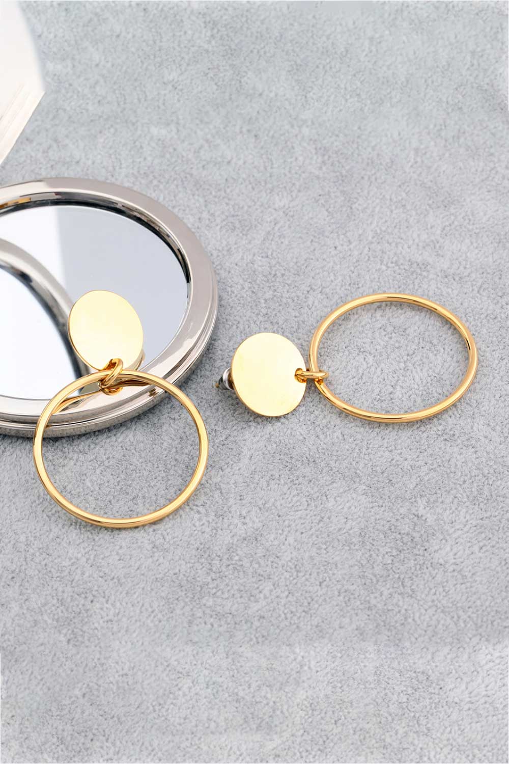 Gold-Plated Stainless Steel Drop Earrings - AllIn Computer