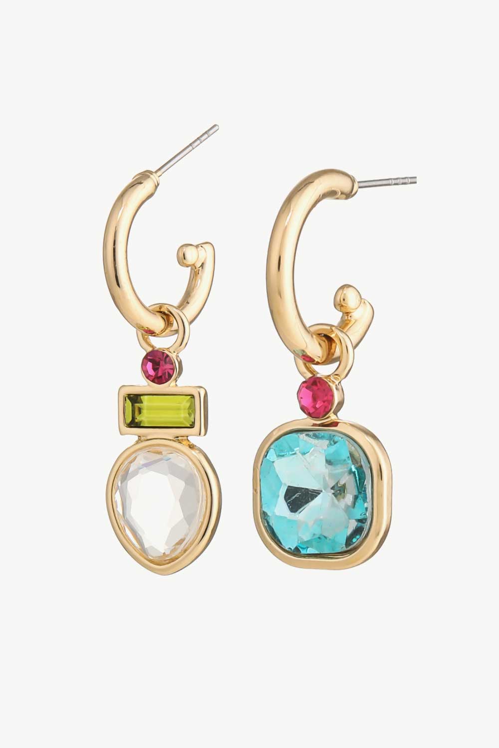 5-Pairs Wholesale Crystal C-Hoop Drop Earrings - AllIn Computer