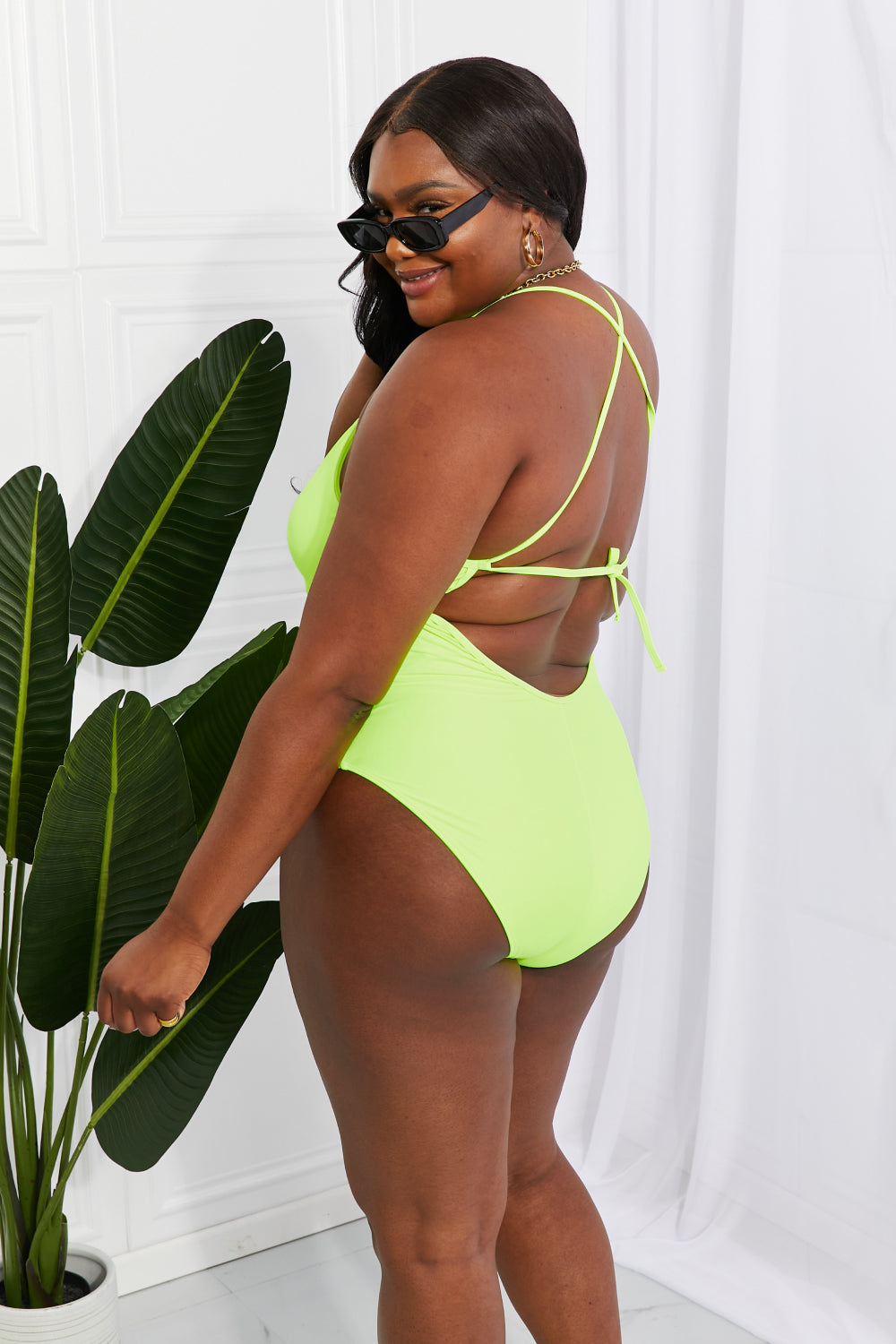 Marina West Swim High Tide One-Piece in Lemon-Lime - AllIn Computer