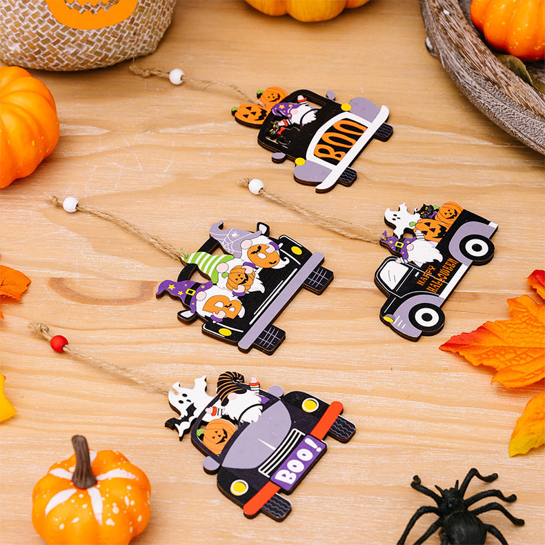 4-Piece Halloween Element Car-Shape Hanging Widgets - AllIn Computer