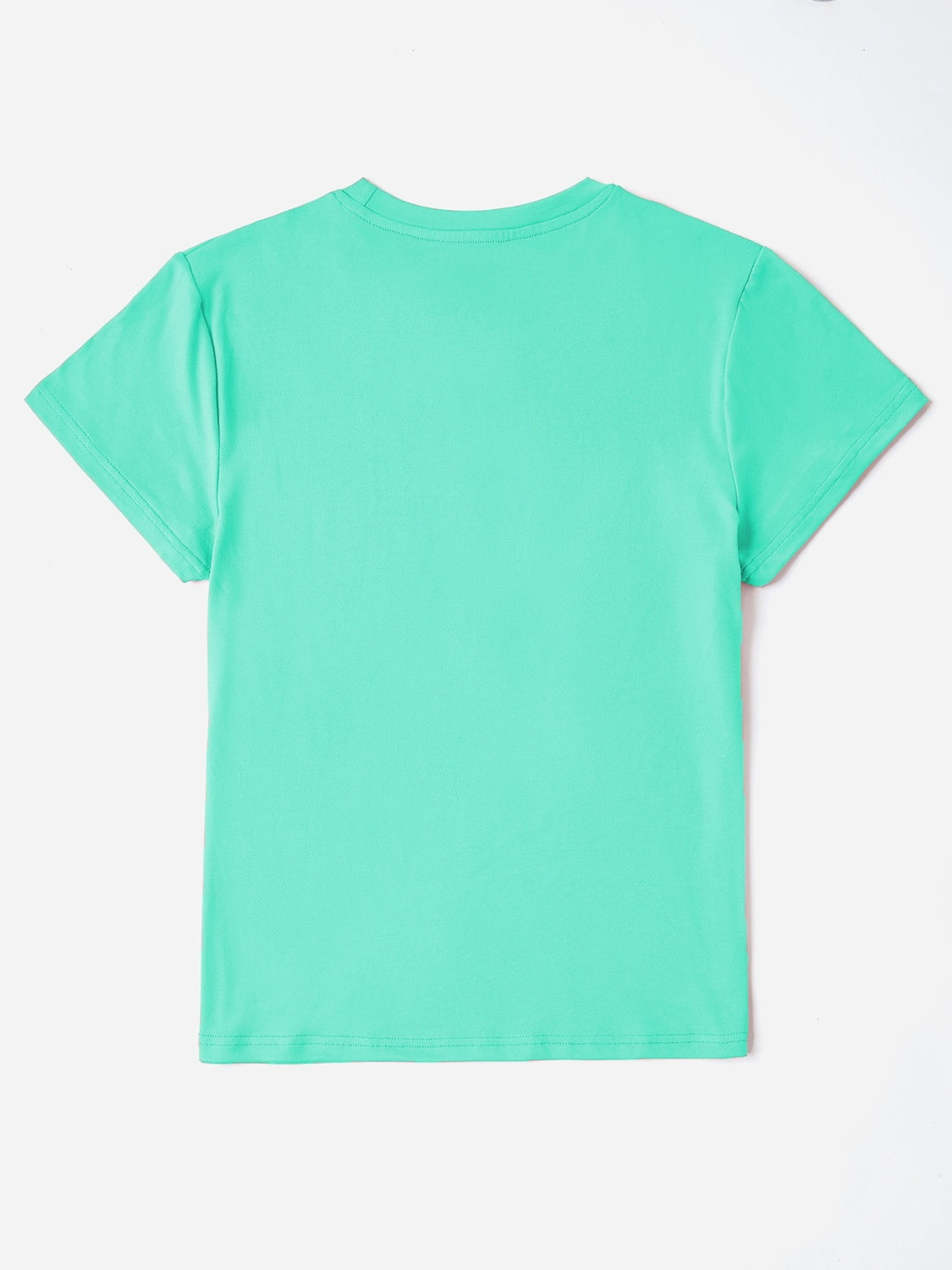 Sequin Heart Round Neck Short Sleeve T-Shirt - AllIn Computer
